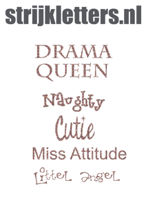 Vel Strijkletters Drama Queen Glitter Confetti - afb. 1