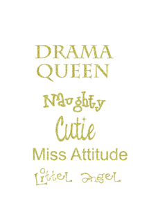 Vel Strijkletters Drama Queen Glitter Coronado Gold - afb. 2