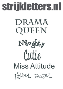 Vel Strijkletters Drama Queen Glitter Grey Glitter 459 - afb. 1