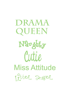 Vel Strijkletters Drama Queen Glitter Neon Groen Glitter - afb. 2