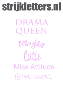 Vel Strijkletters Drama Queen Glitter Neon Purple 480 - afb. 1