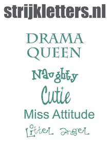 Vel Strijkletters Drama Queen Glitter Jade Glitter 482 - afb. 1