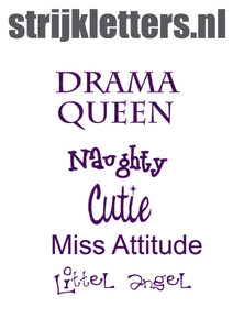 Vel Strijkletters Drama Queen Glitter Purple Glitter 424 - afb. 1