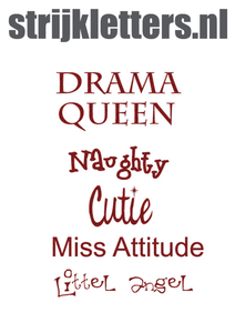 Vel Strijkletters Drama Queen Glitter Red Glitter 456 - afb. 1