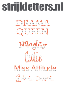 Vel Strijkletters Drama Queen Glitter Rainbow Coral Glitter ST - afb. 1