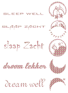 Vel Strijkletters Droom Lekker Design Leger Roze - afb. 2