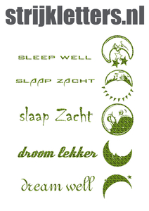 Vel Strijkletters Droom Lekker Design Zebra Groen - afb. 1
