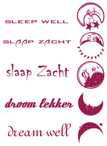 Vel Strijkletters Droom Lekker Design Zebra Roze - afb. 2