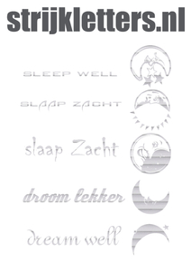 Vel Strijkletters Droom Lekker Glitter Rainbow White 488 - afb. 1