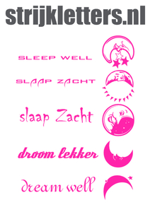 Vel Strijkletters Droom Lekker Glow in the Dark Roze - afb. 1