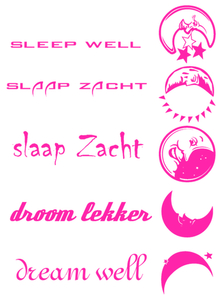 Vel Strijkletters Droom Lekker Glow in the Dark Roze - afb. 2