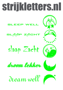 Vel Strijkletters Droom Lekker Glow in the Dark Groen - afb. 1
