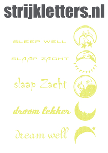 Vel Strijkletters Droom Lekker Glitter Neon geel Glitter - afb. 1