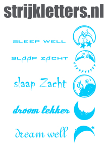Vel Strijkletters Droom Lekker Glow in the Dark Blauw - afb. 1