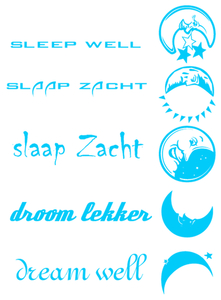 Vel Strijkletters Droom Lekker Glow in the Dark Blauw - afb. 2