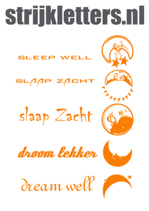 Vel Strijkletters Droom Lekker Glow in the Dark Oranje - afb. 1