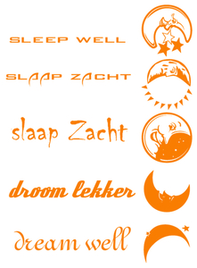 Vel Strijkletters Droom Lekker Glow in the Dark Oranje - afb. 2