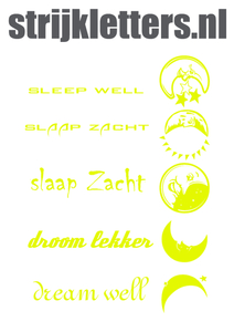 Vel Strijkletters Droom Lekker Glow in the Darg Geel - afb. 1