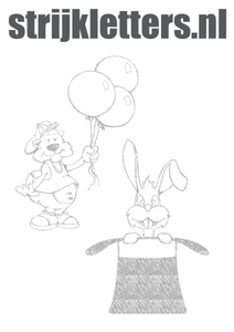 Vel Strijkletters Fun Glitter Silver 450 - afb. 1