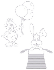 Vel Strijkletters Fun Glitter Rainbow White 488 - afb. 2