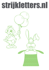 Vel Strijkletters Fun Glitter Neon Green Glitter 447 - afb. 1