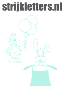 Vel Strijkletters Fun Glitter Neon Bleu Glitter 480 - afb. 1