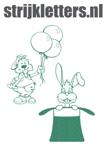 Vel Strijkletters Fun Glitter Emerald Glitter 427 - afb. 1