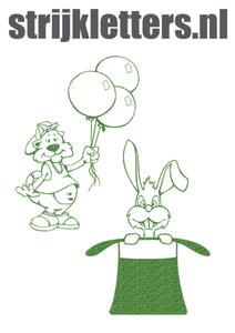 Vel Strijkletters Fun Glitter Light Green Glitter 483 - afb. 1