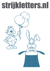 Vel Strijkletters Fun Glitter Bleu Glitter 454 - afb. 1