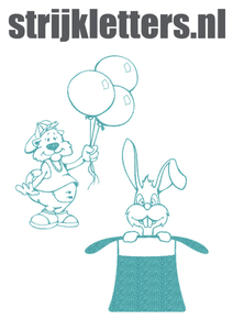 Vel Strijkletters Fun Glitter Sky Bleu Glitter 445 - afb. 1