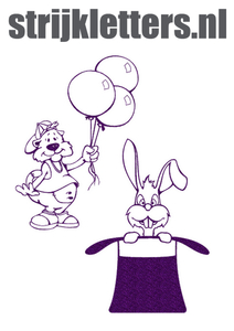 Vel Strijkletters Fun Glitter Purple Glitter 424 - afb. 1