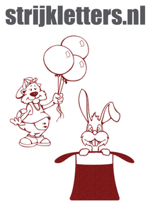 Vel Strijkletters Fun Glitter Red Glitter 456 - afb. 1