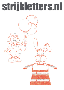 Vel Strijkletters Fun Glitter Rainbow Coral Glitter ST - afb. 1