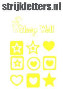 Vel Strijkletters Sleep Well Flex Neon Geel - afb. 1