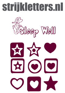 Vel Strijkletters Sleep Well Flex Burgundy - afb. 1