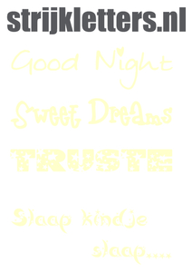 Vel Strijkletters Good Night Flex Beige - afb. 1