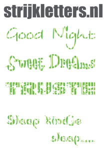 Vel Strijkletters Good Night Mirror Groen - afb. 1
