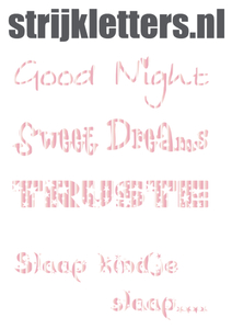Vel Strijkletters Good Night Mirror Roze - afb. 1