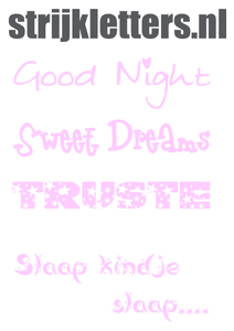 Vel Strijkletters Good Night Flex Baby Rose - afb. 1