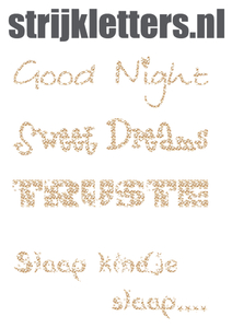 Vel Strijkletters Good Night Design Leger Beige - afb. 1