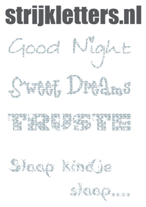 Vel Strijkletters Good Night Design Metaalpop - afb. 1