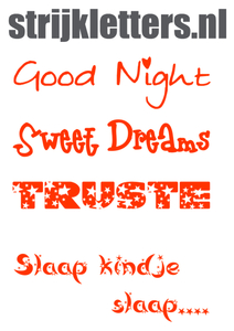 Vel Strijkletters Good Night Flex Licht Rood - afb. 1