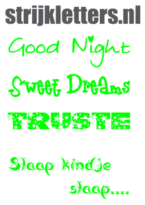 Vel Strijkletters Good Night Flex Neon Groen - afb. 1