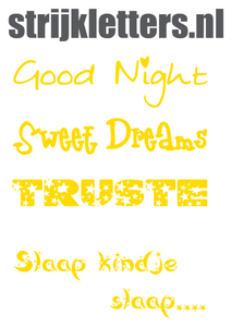 Vel Strijkletters Good Night Flex Donker Geel - afb. 1