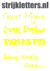 Vel Strijkletters Good Night Flex Licht Geel - afb. 1