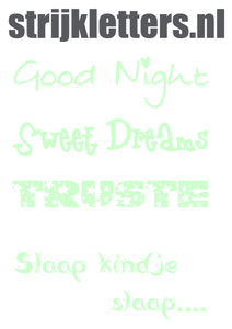 Vel Strijkletters Good Night Flex Mint Groen - afb. 1