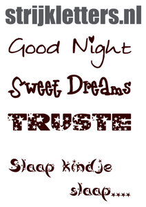 Vel Strijkletters Good Night Flex Bruin - afb. 1