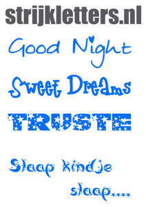 Vel Strijkletters Good Night Flex Licht Blauw - afb. 1
