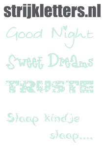 Vel Strijkletters Good Night Flex Pastel Groen - afb. 1