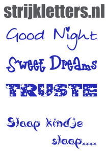 Vel Strijkletters Good Night Flex Middel Blauw - afb. 1